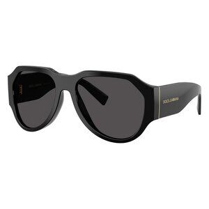 New Dolce & Gabbana Black Aviator DG4504 501/87 Sunglasses Women
